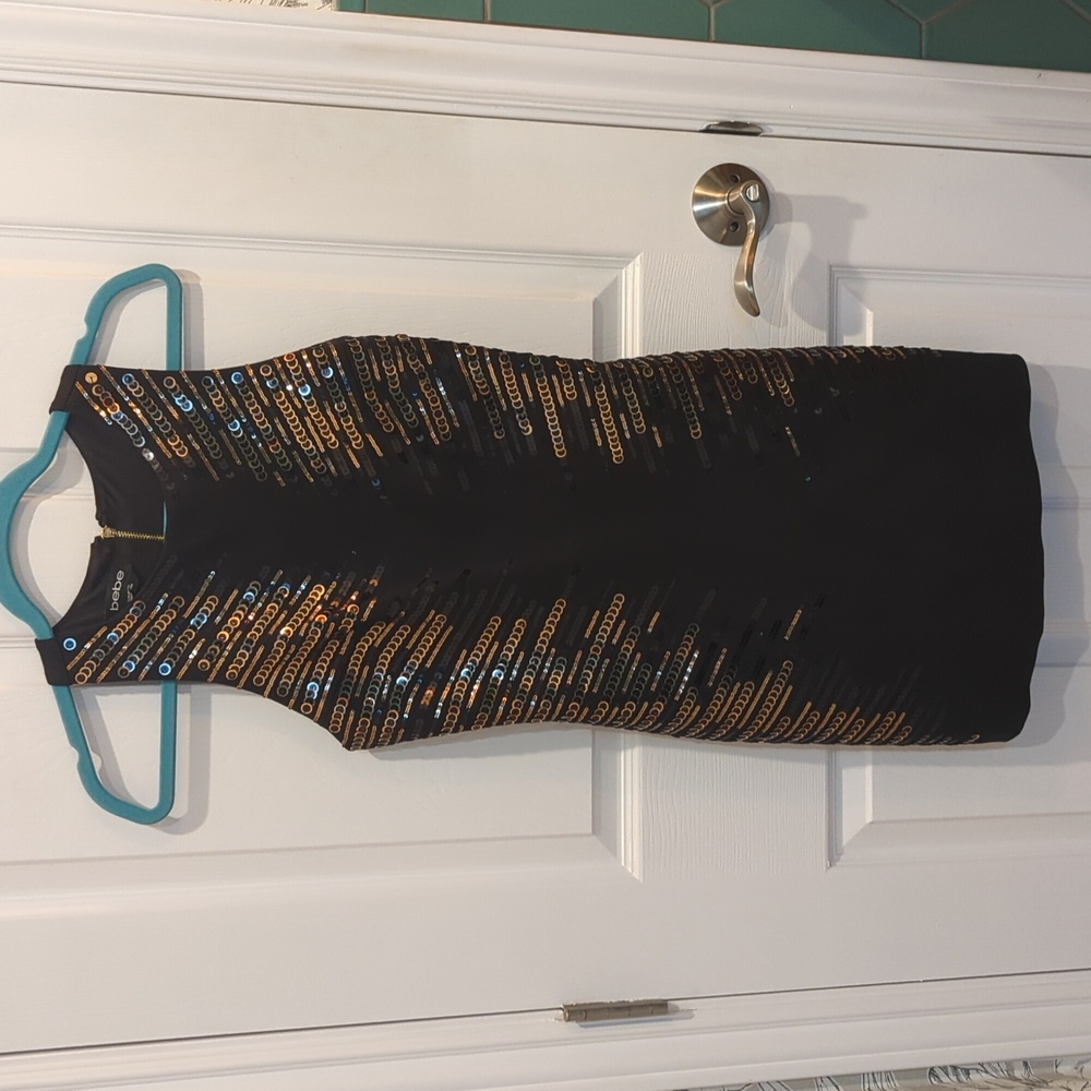 Bebe Black sequined dress